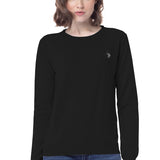 Pull fin col rond - Noir - US POLO FEMME