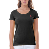 Crew neck T-shirt - Black - US POLO WOMEN