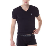 V-neck T-shirt - Black - US POLO