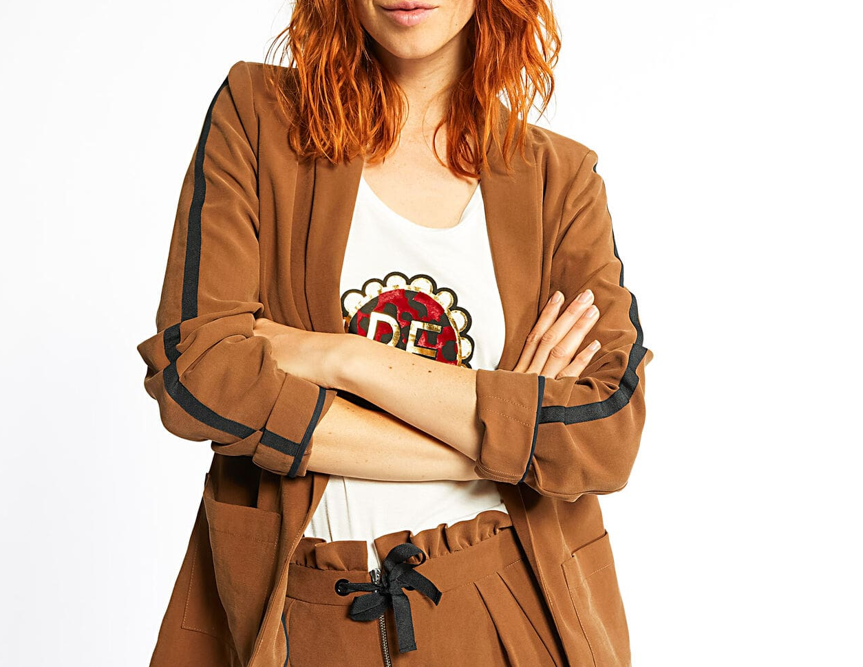 I.Code camel jacket