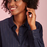 Chemise Titoune à rayures - Marine - Des Petits Hauts