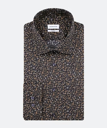 Chemise d'affaires Shaped - Vert imprimé - SEIDENSTICKER