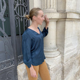 Blouse - Imprimée jacquard prusse - IKKS