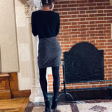 Jupe courte - pailletée noir - IKKS WOMEN