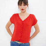 Top flamme festonné - Flamme - I.Code