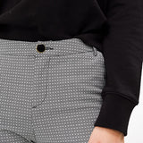 Pantalon city jacquard fantaisie - Noir - I.Code