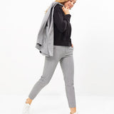 Pantalon city jacquard fantaisie - Noir - I.Code