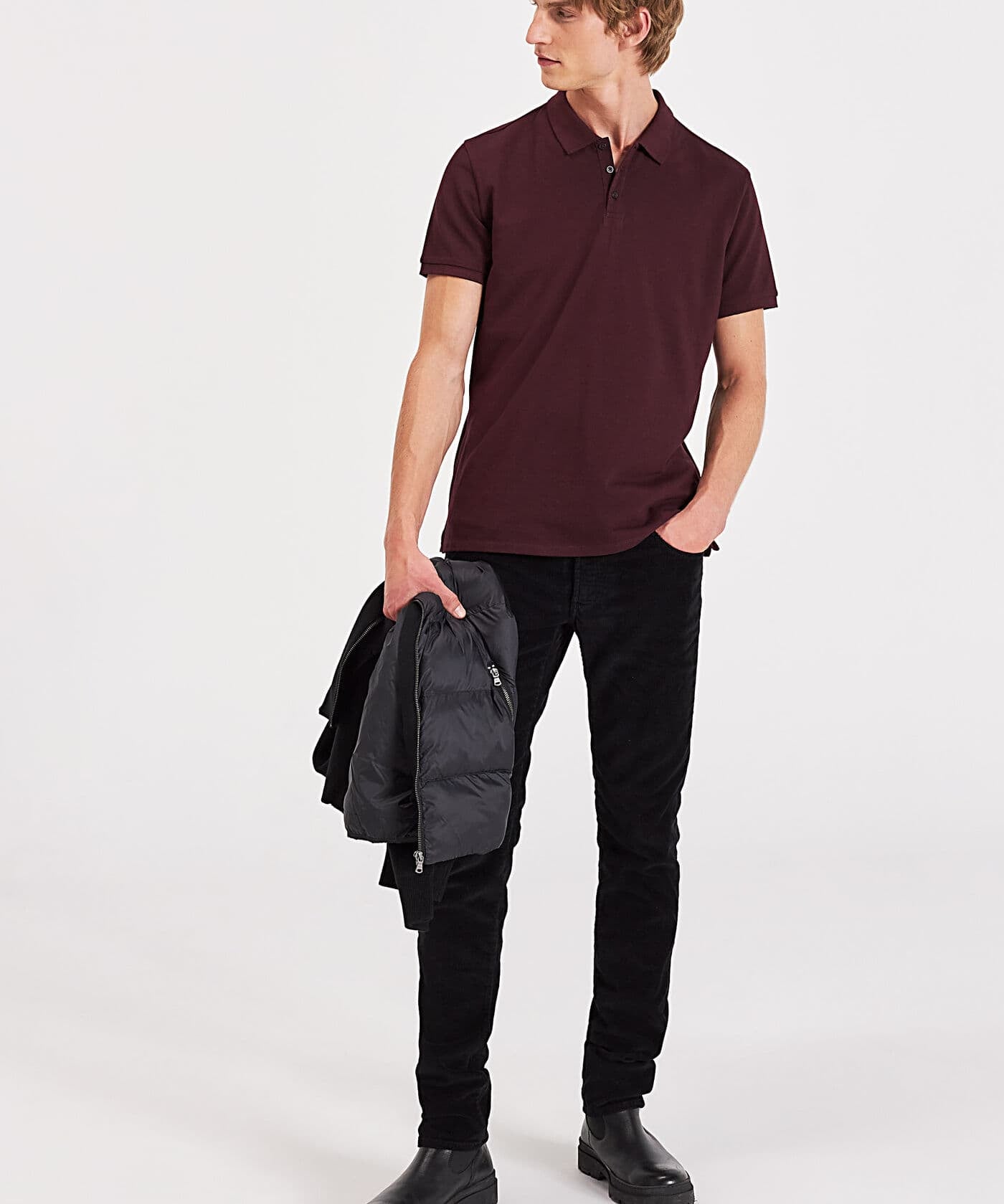 Pantalon slim en velours milleraies - Noir - IKKS MEN