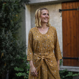 Robe imprimé léofleurs - Ocre - I.Code