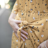 Robe imprimé léofleurs - Ocre - I.Code