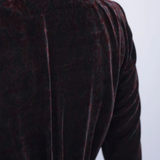 Robe courte velours imprimé baroque - marine - Ikks
