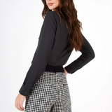 Short en lainage pied-de-poule - Noir - I.code