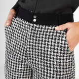 Short en lainage pied-de-poule - Noir - I.code