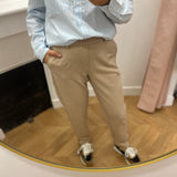 Pantalon croisé slim Objlisa - Humus - OBJECT