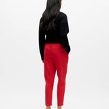 Pantalon slim croisé Objlisa - Poinsettia - OBJECT