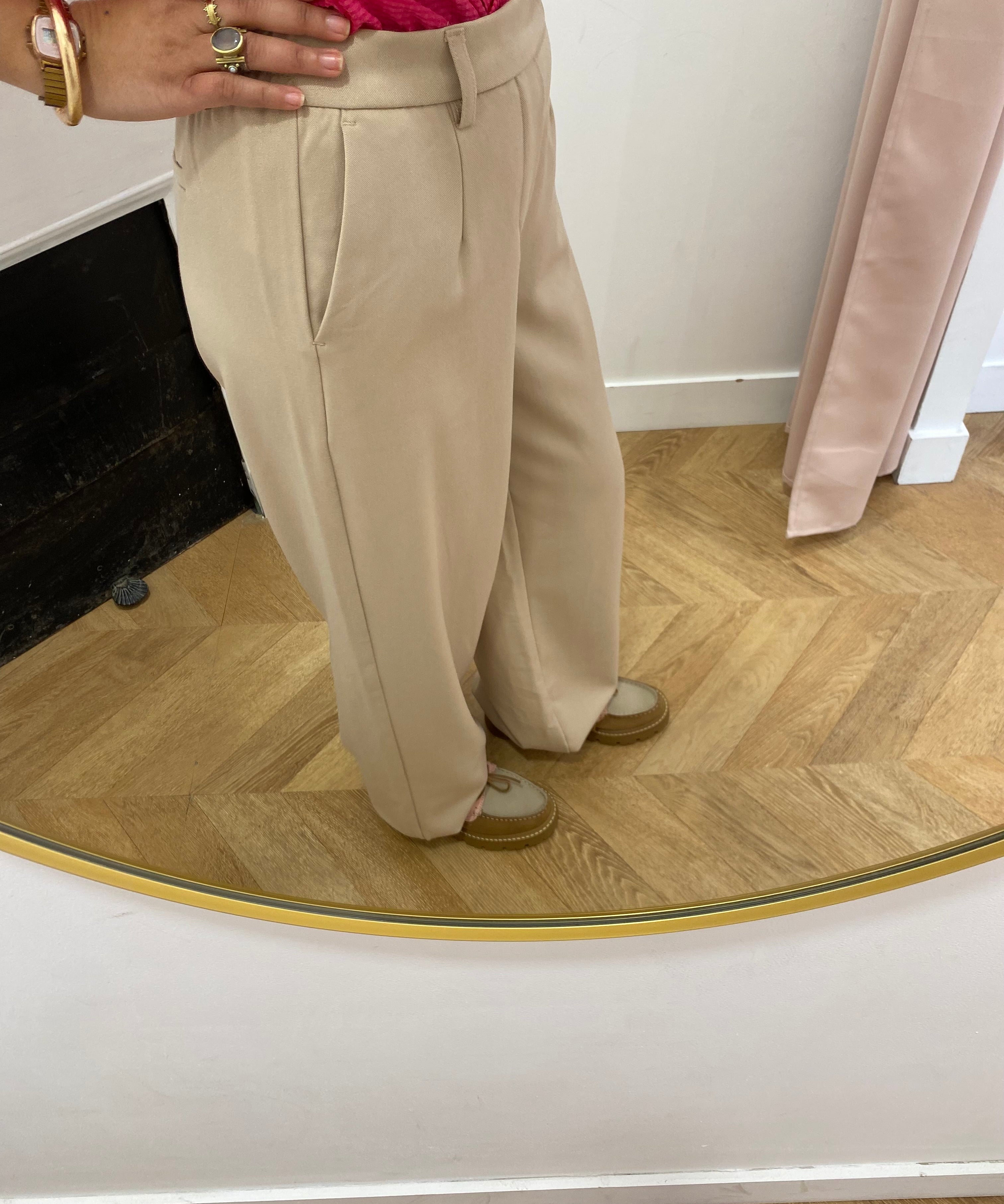 Pantalon wide Objlisa - Humus - OBJECT