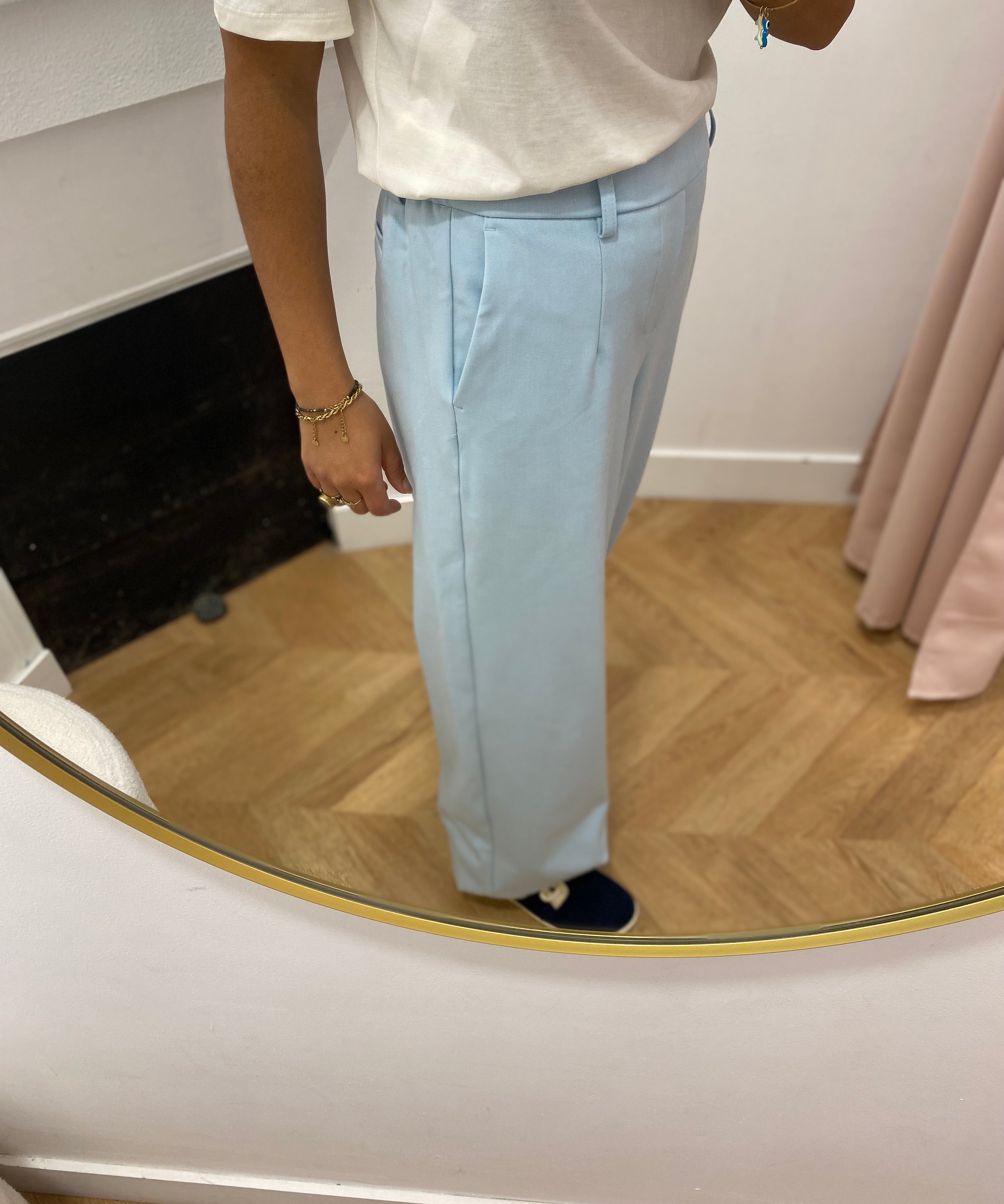 Pantalon wide Objlisa - Winter Sky - OBJECT