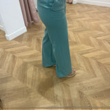 Pantalon large Objlisa - Turquoise - OBJECT