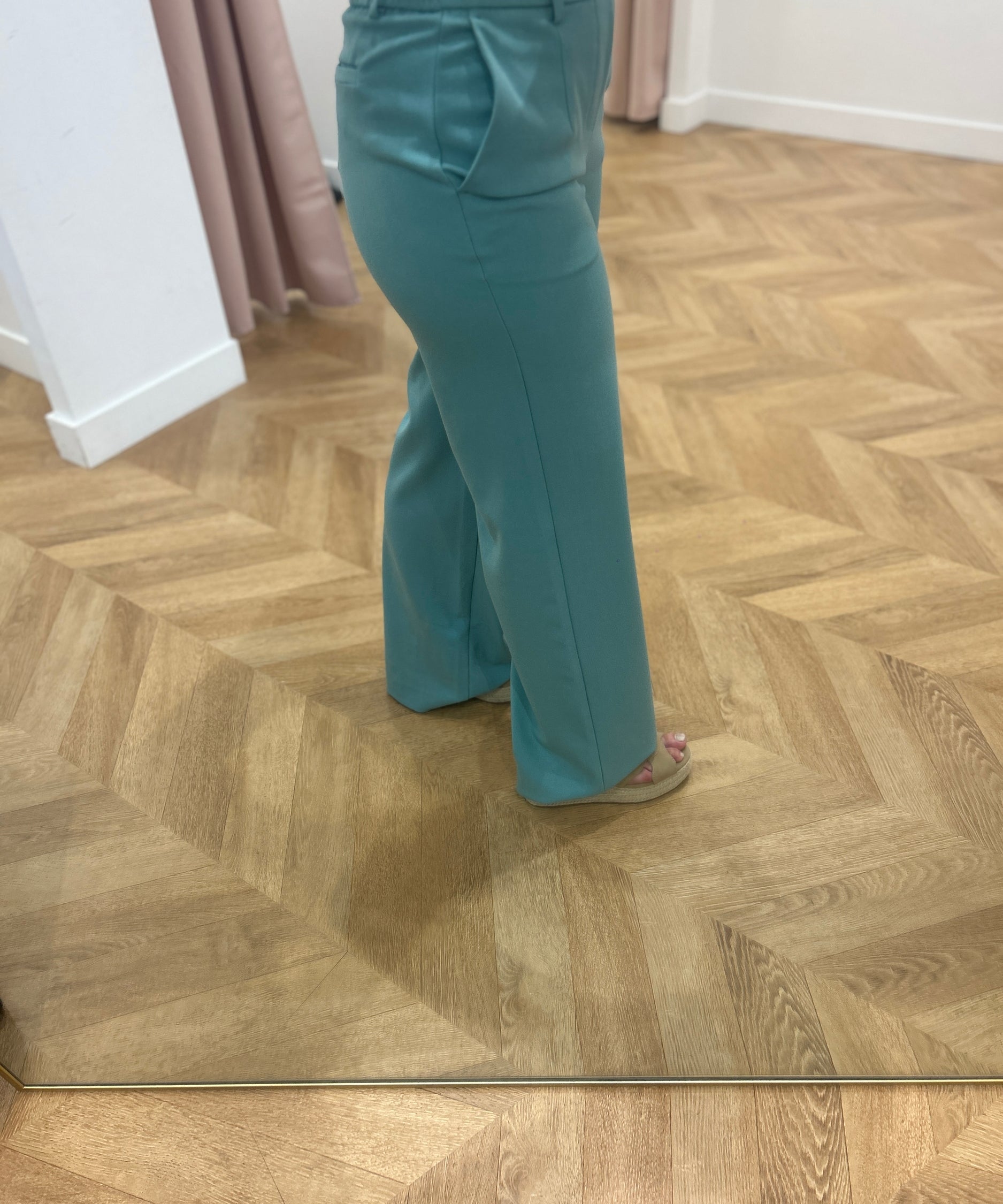 Pantalon large Objlisa - Turquoise - OBJECT