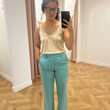 Pantalon large Objlisa - Turquoise - OBJECT