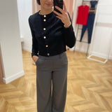 Objlisa Wide Leg Pants - Magnet - OBJECT