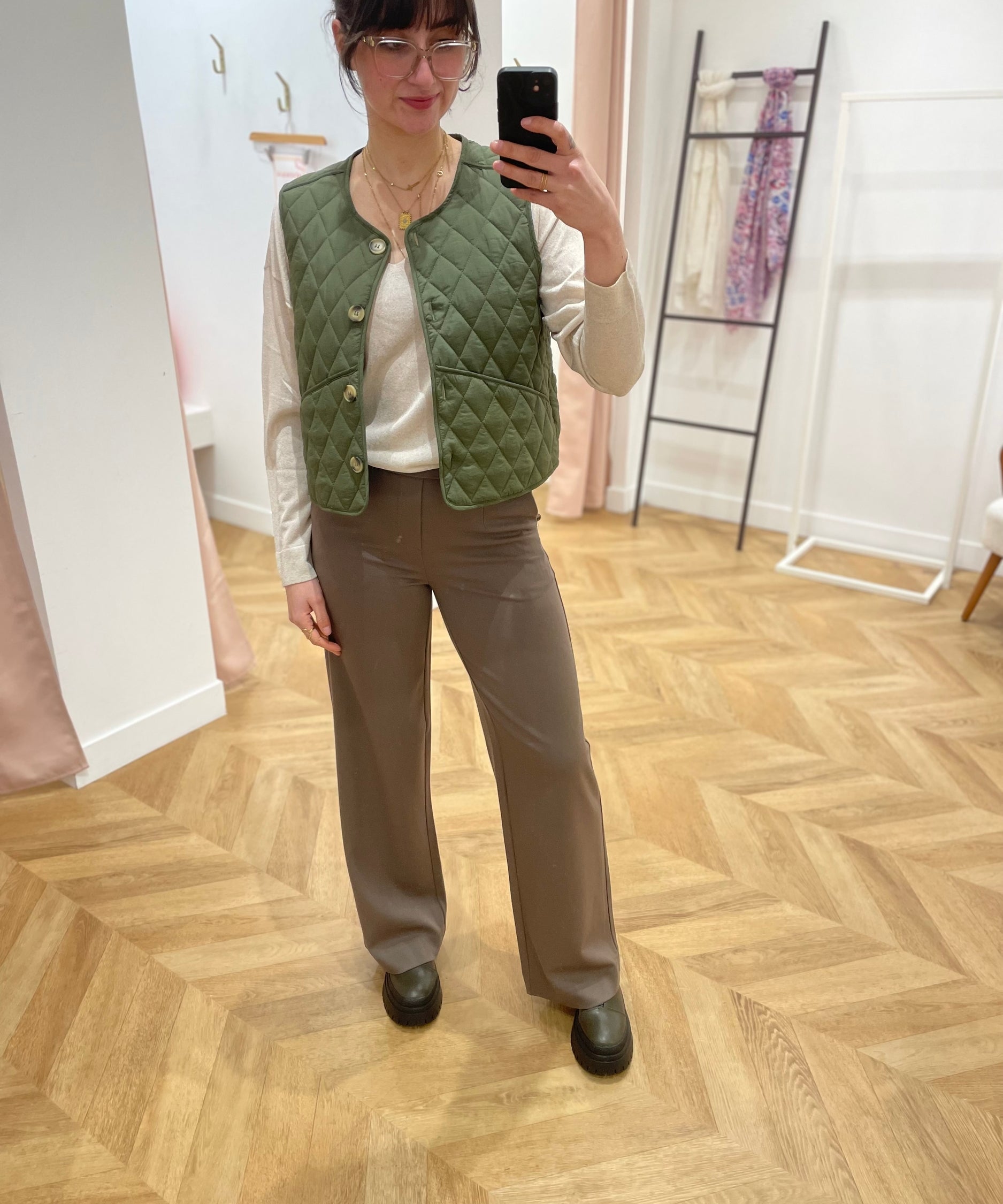 Pantalon large Objlisa - Brun - OBJECT