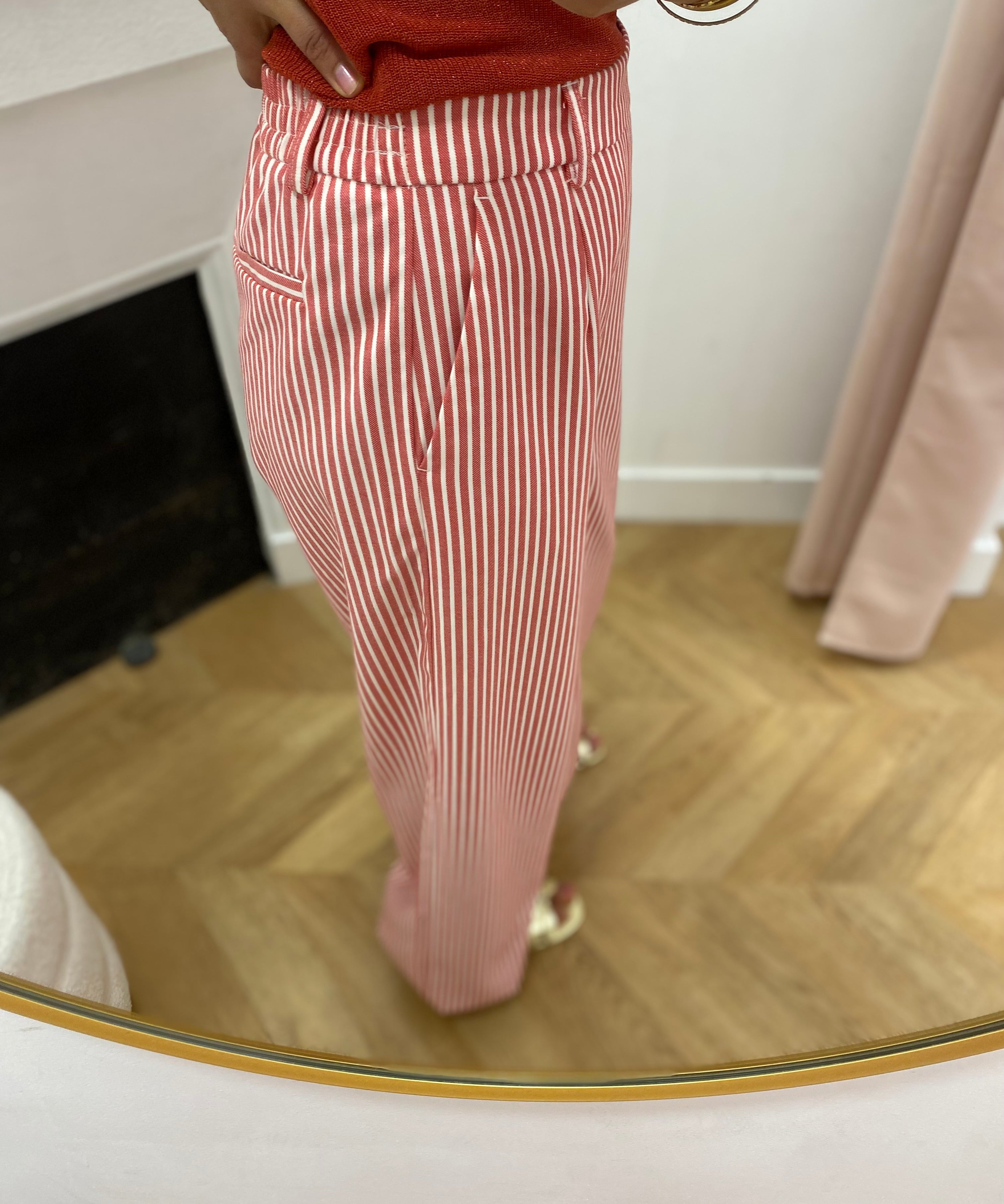 Pantalon à jambe ample Objlisa - Cloud Dancer - OBJECT