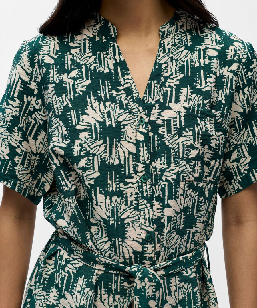 Robe chemise courte imprimée floral - Botanical Garden - OBJECT
