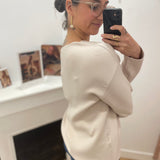 Pull en maille col V Objreynard - Gris argenté - OBJECT