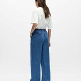 Pantalon ample en denim - Medium Blue Denim - OBJECT