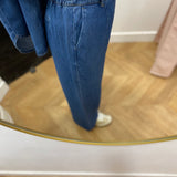 Pantalon ample en denim - Medium Blue Denim - OBJECT