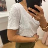 T-shirt ample col en V Objthea - White - OBJECT