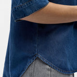 Chemise en jean à manches courtes Objframe - Medium Blue Denim - OBJECT