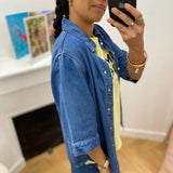 Chemise en jean à manches courtes Objframe - Medium Blue Denim - OBJECT