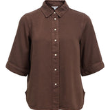 Chemise en jean à manches courtes Objframe - Seal Brown - OBJECT
