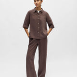 Chemise en jean à manches courtes Objframe - Seal Brown - OBJECT