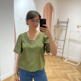 Blouse froncée Celine - Olive - OBJECT