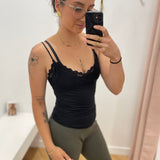 Camisole dentelle - Noir - OBJECT