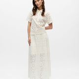 Polo chemise en dentelle - White Sand - OBJECT