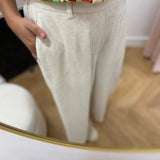 Jupe-culotte en lin mélangé Objsanne - Sandshell - OBJECT