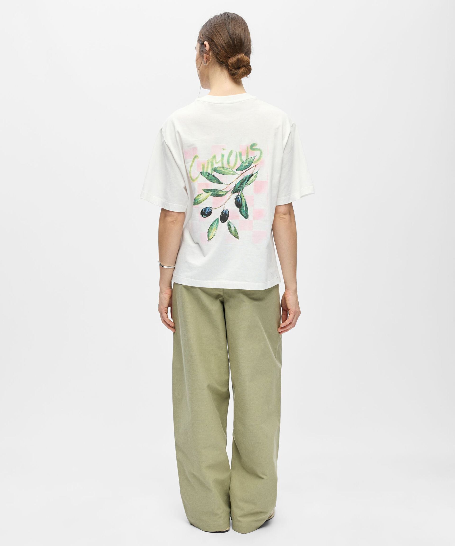 T-shirt ample imprimé col rond Objeliza - Cloud dancer - OBJECT