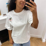 T-shirt ample imprimé col rond Objeliza - Cloud dancer - OBJECT