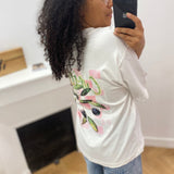 T-shirt ample imprimé col rond Objeliza - Cloud dancer - OBJECT