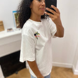 T-shirt ample imprimé col rond Objeliza - Cloud dancer - OBJECT