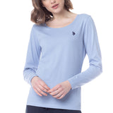 Tee-shirt manches longues - Bleu - US POLO FEMME