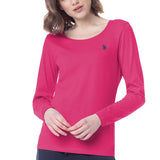 Tee-shirt manches longues - Fuchsia - US POLO FEMME