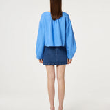 Top fluide en lin Nana - Bleu cobalt - FABIENNE CHAPOT