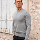 Pull col rond N°847 - Gris - Us polo