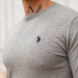 Pull col rond N°847 - Gris - Us polo