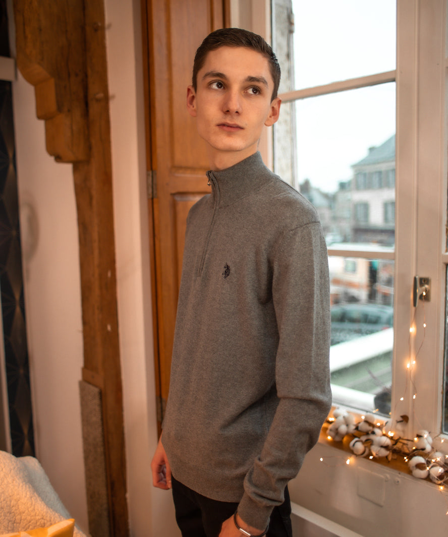 Pull n°643 - gris - US POLO